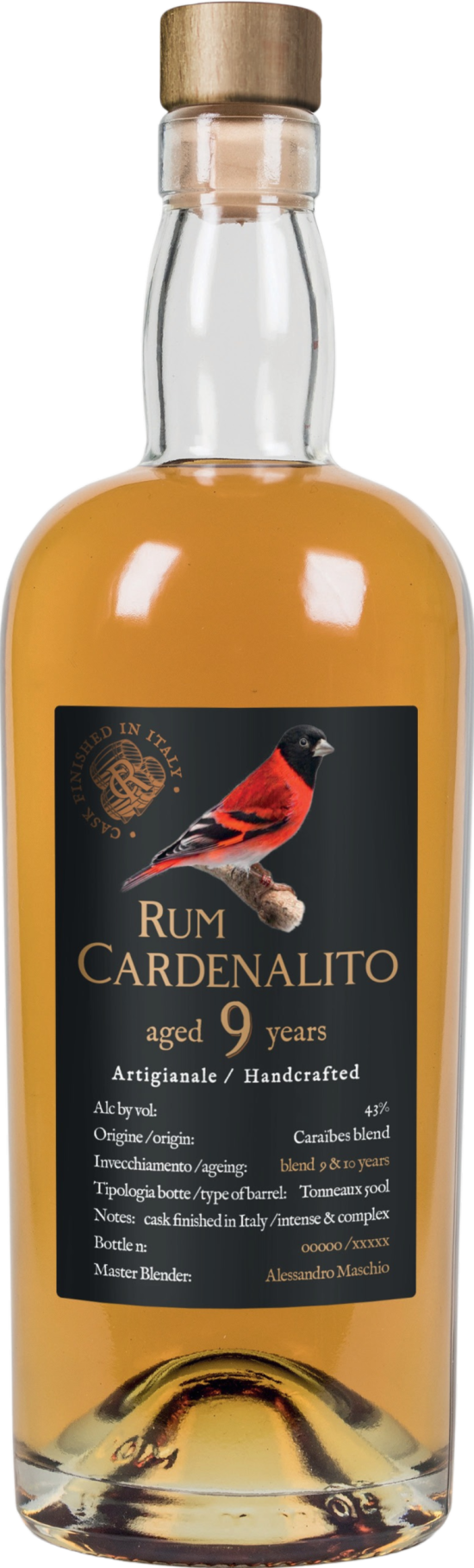 Rum Cardenalito 9 Years Old Handcrafted Rum 0,7l